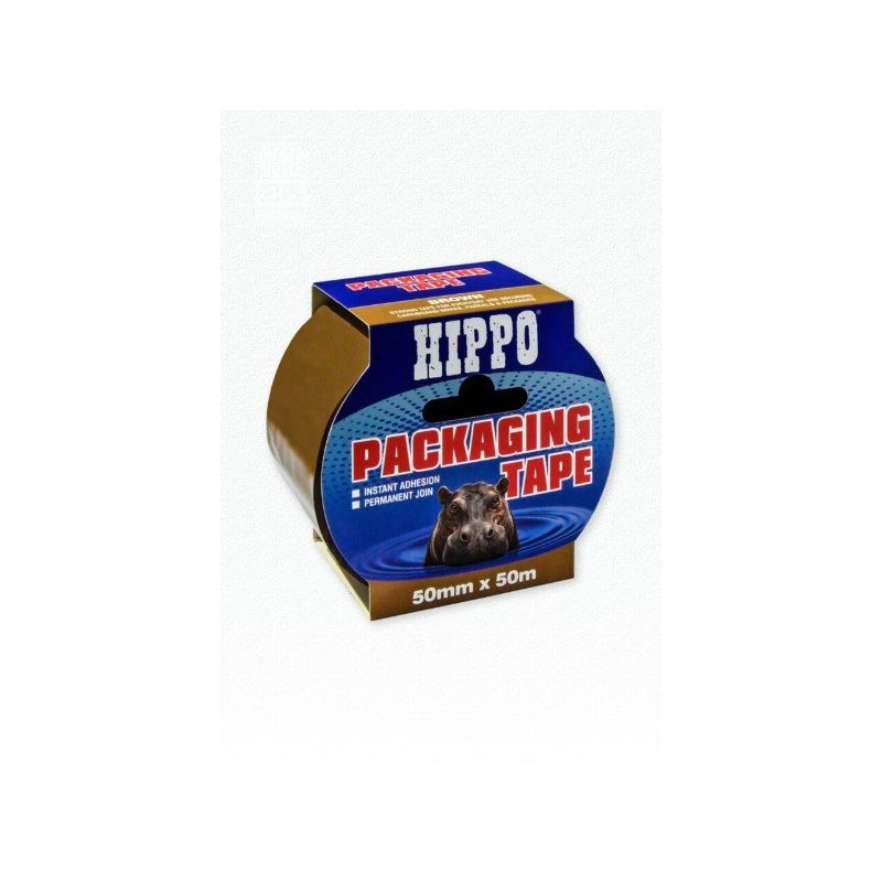 HIPPO H18404 PARCEL TAPE 50MM X 50 METRE BROWN