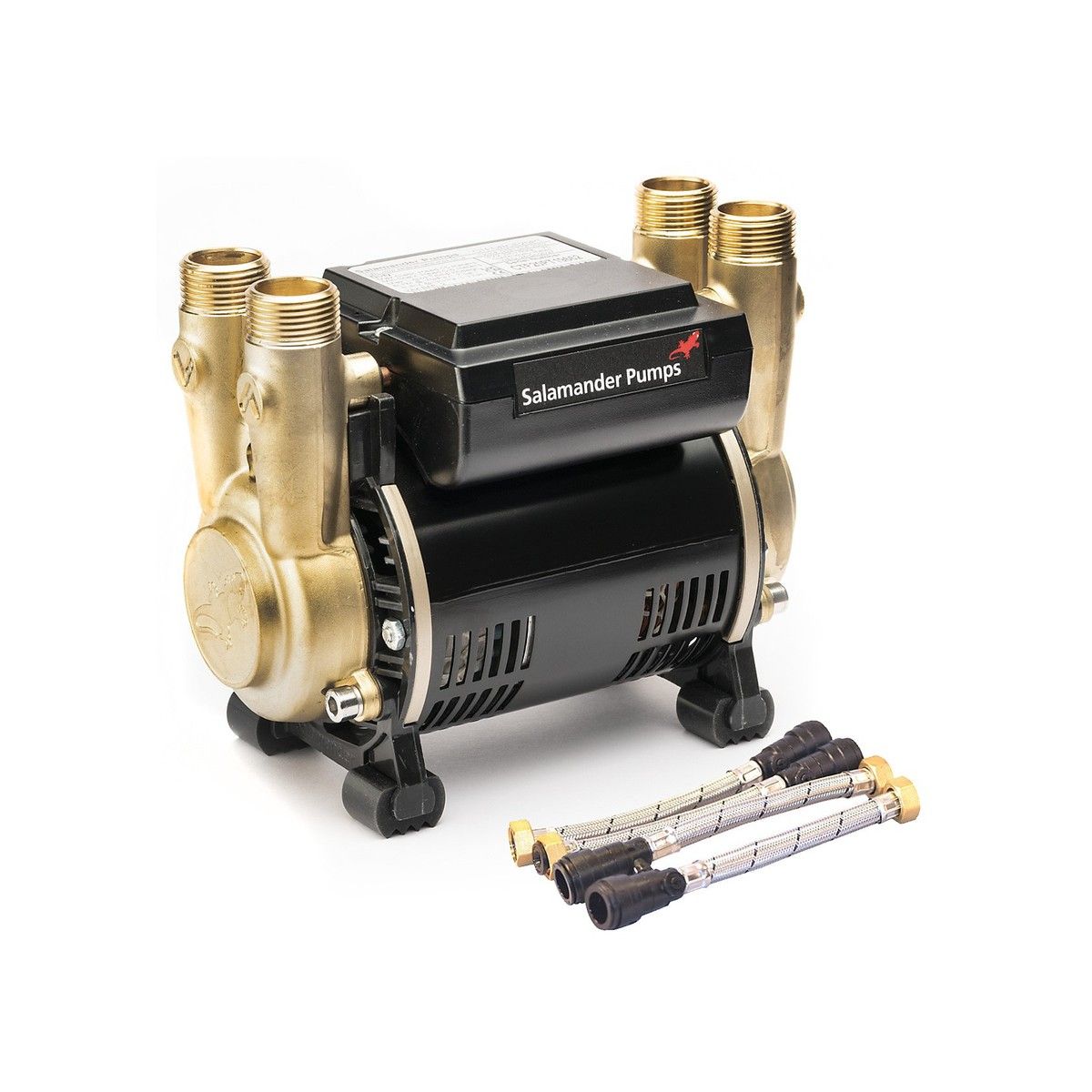 SALAMANDER CTFORCE20PT TWIN BRASS ENDED POSITIVE HEAD SHOWER PUMP 2.0 BAR