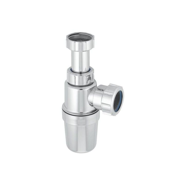 MCALPINE CAA10 SEAL ADJ INLET PLASTIC BOTTLE TRAP 1.1/4" x 75mm CHROME PLATED 61020143
