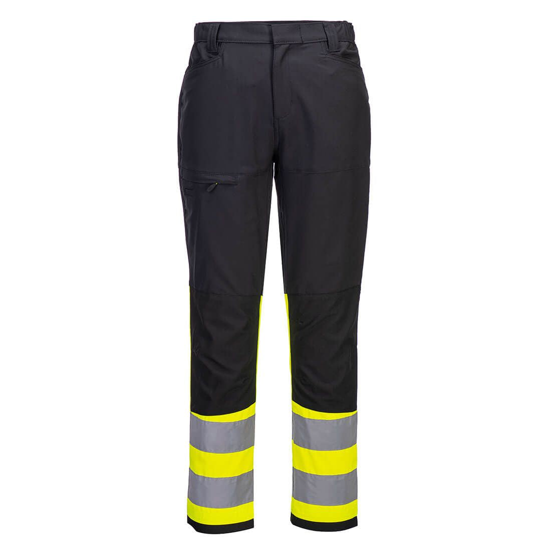 WX2 Eco Hi-Vis Class 1 Service Trousers, 28, R, Yellow/Black