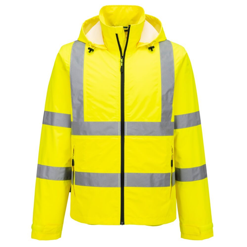 Hi-Vis Lightweight Packable Jacket, 4XL, R, Yellow