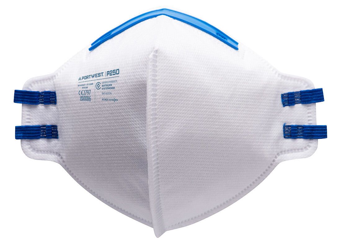 FFP2 Fold Flat Respirator (Pk20), , R, White