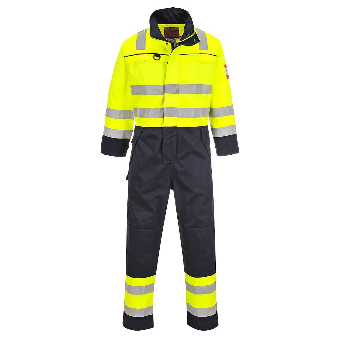 Hi-Vis Multi-Norm Coverall, 4XL, R, Yellow/Navy
