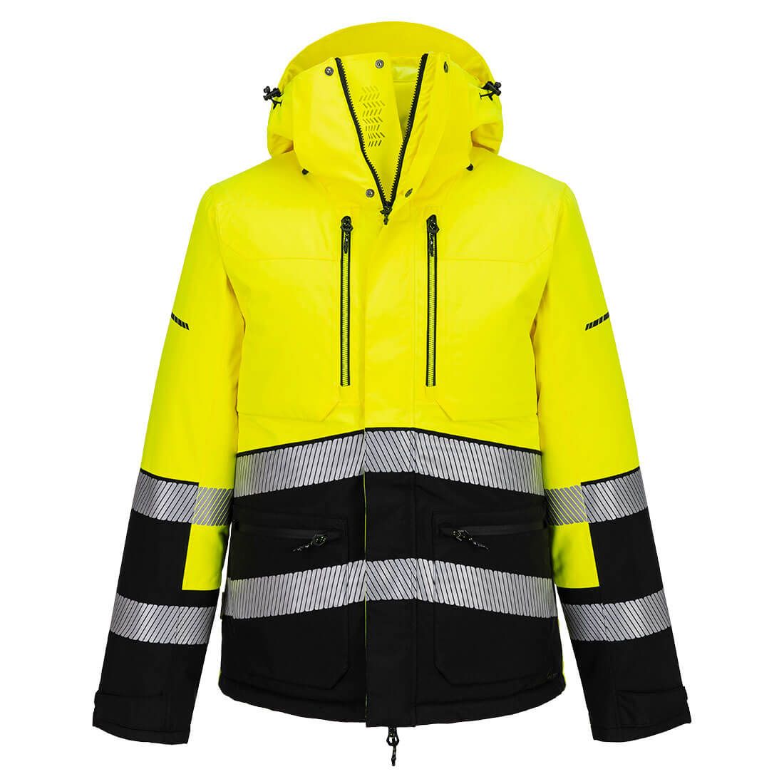 EV4 Hi-Vis Winter Jacket, L, R, Yellow/Black