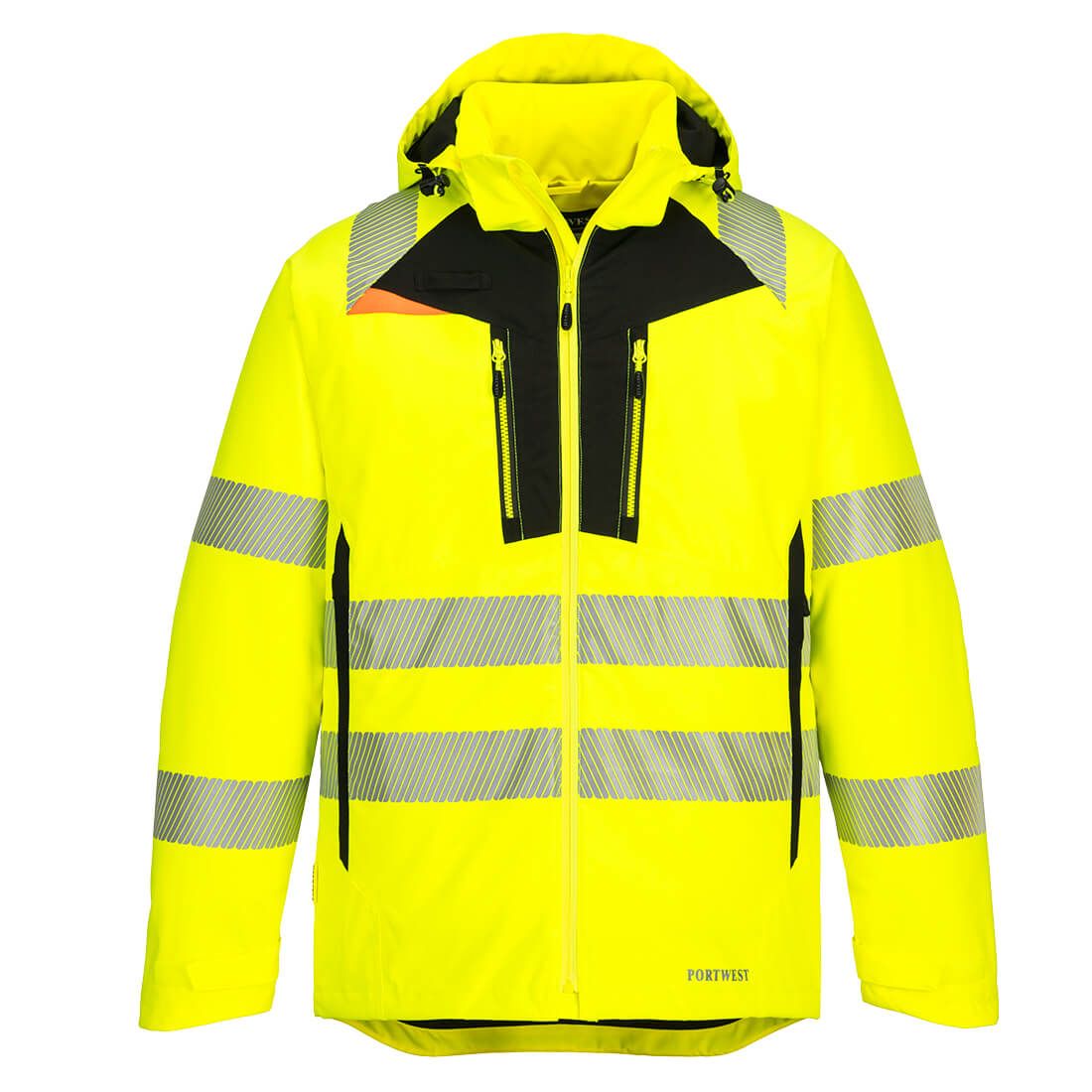 DX4 Hi-Vis Winter Jacket, 4XL, R, Yellow/Black
