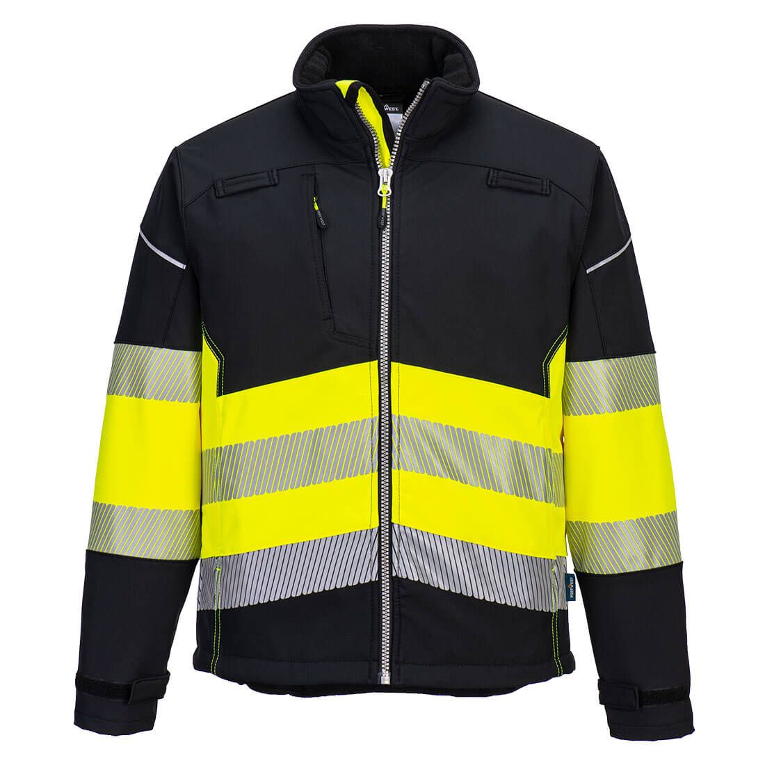 PW3 Hi-Vis Class 1 Softshell (3L), 4XL, , Black/Yellow