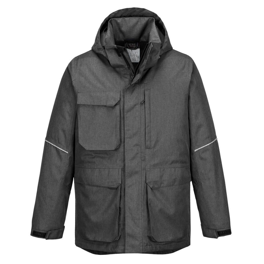 KX3 Parka Jacket, L, R, Grey Marl