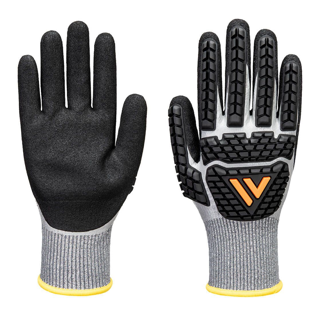 Impact F13 Nitrile Foam TPR Waterproof Glove, L, R, Grey/Black