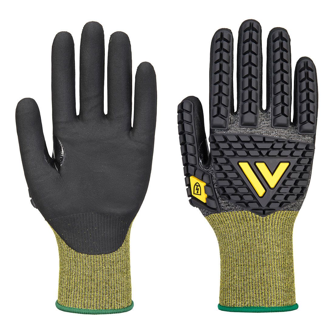 Impact E18 Nitrile Antistatic ESD Glove, L, R, Black