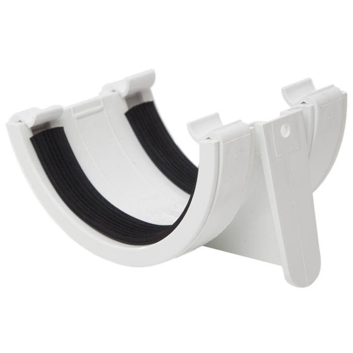 112mm Half Round Joint / Union Bracket White
