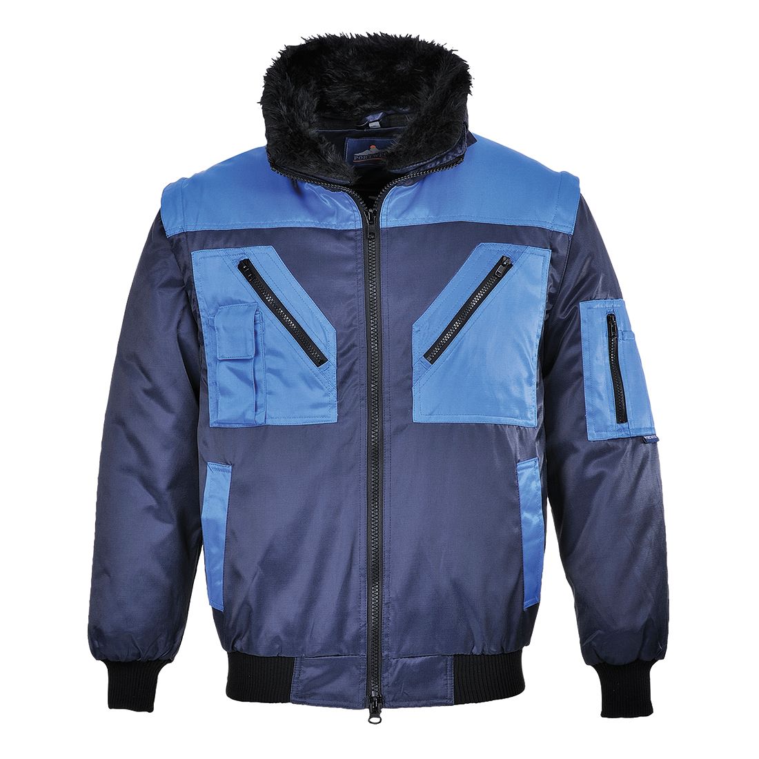Two Tone Pilot Jacket, 4XL, R, Navy