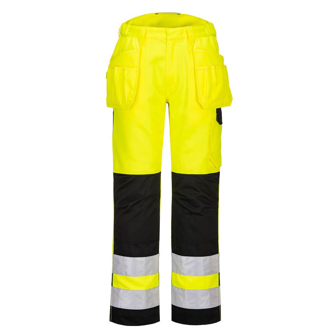 PW2 Hi-Vis Holster Pocket Trousers, 32, R, Yellow/Black