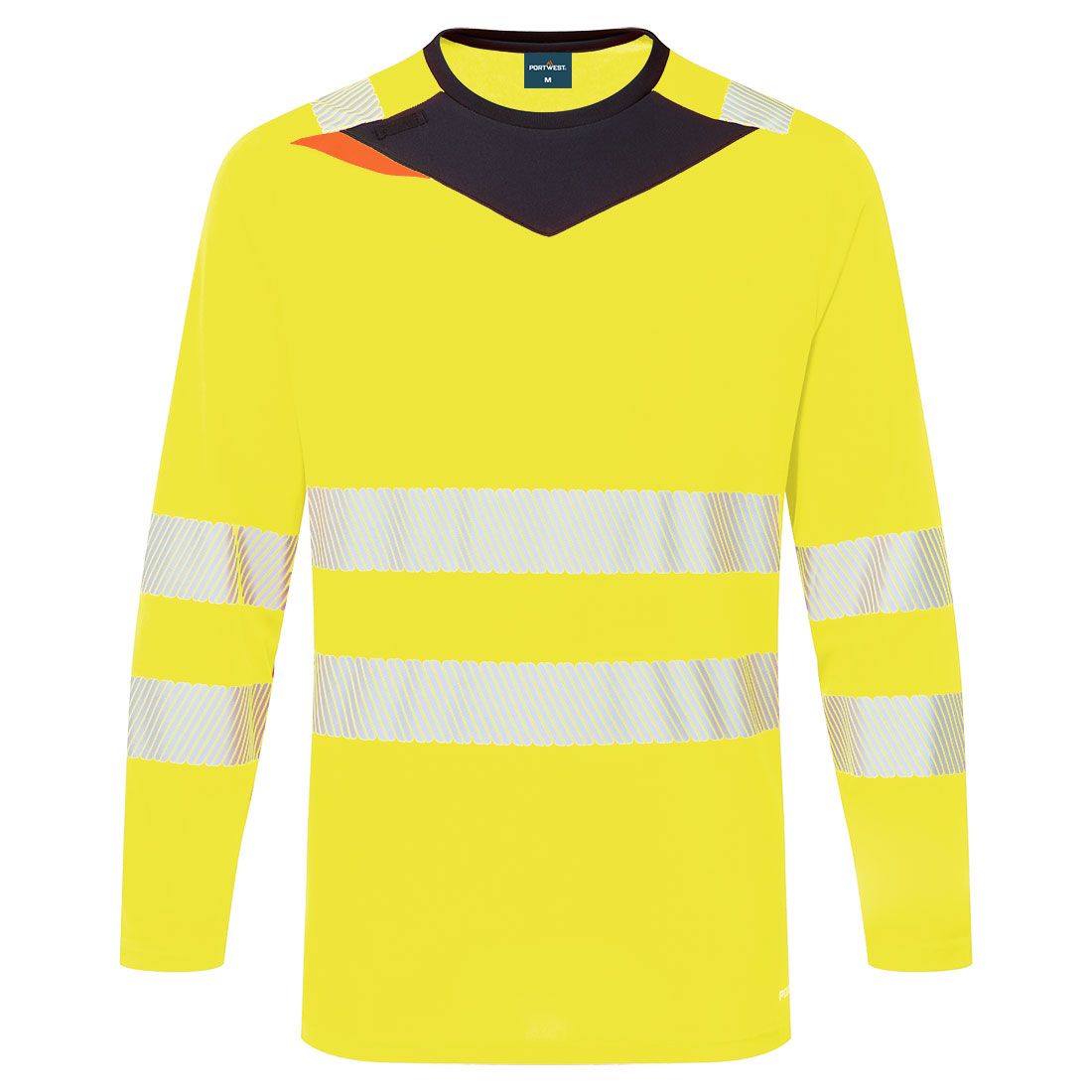 DX4 Hi-Vis T-Shirt L/S, 4XL, R, Yellow/Black