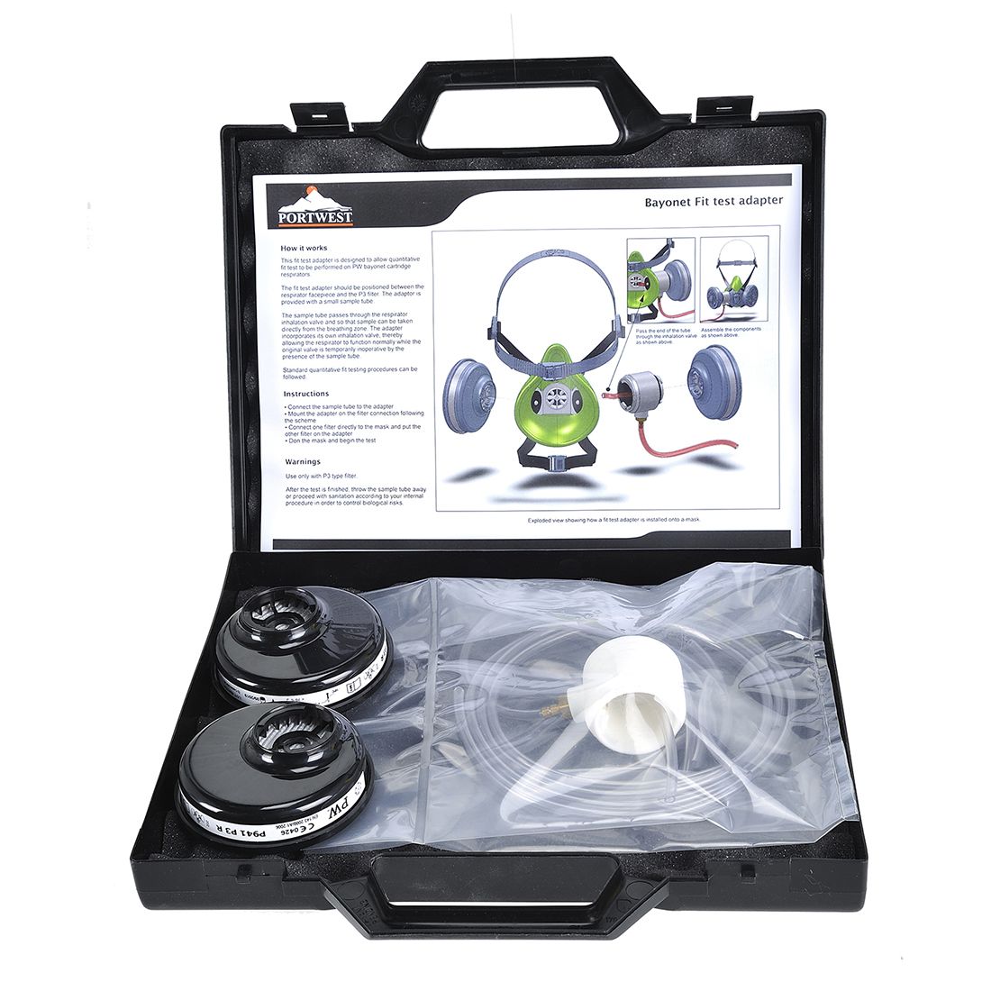 Bayonet Fit Test Adapter Kit, , R, Black