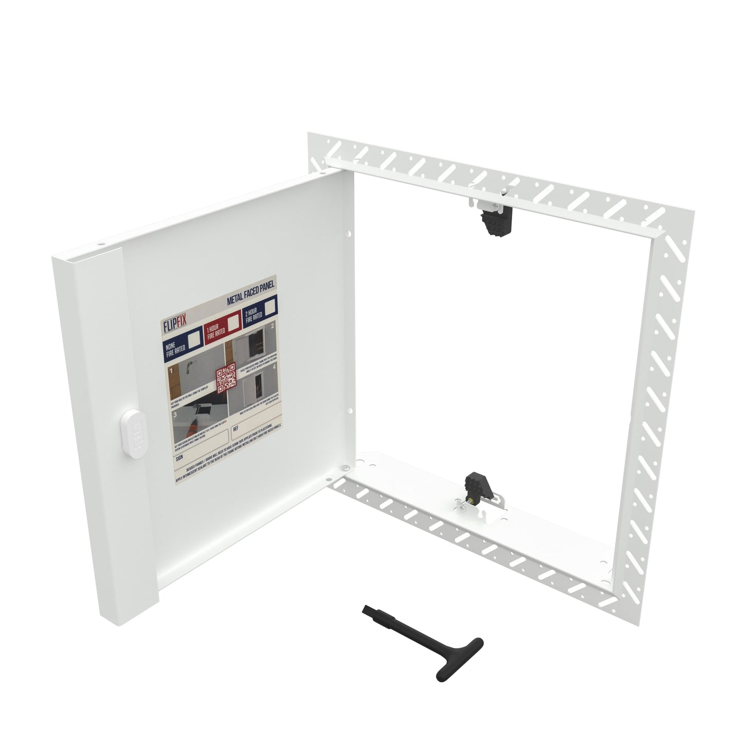 1 Hour Fire Rated White Beaded Frame Metal Access Panel 1200mm x 600mm