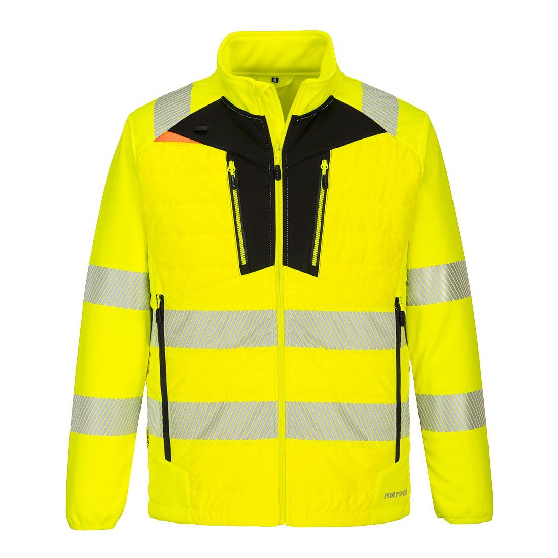 DX4 Hi-Vis Hybrid Baffle Jacket, L, R, Yellow/Black