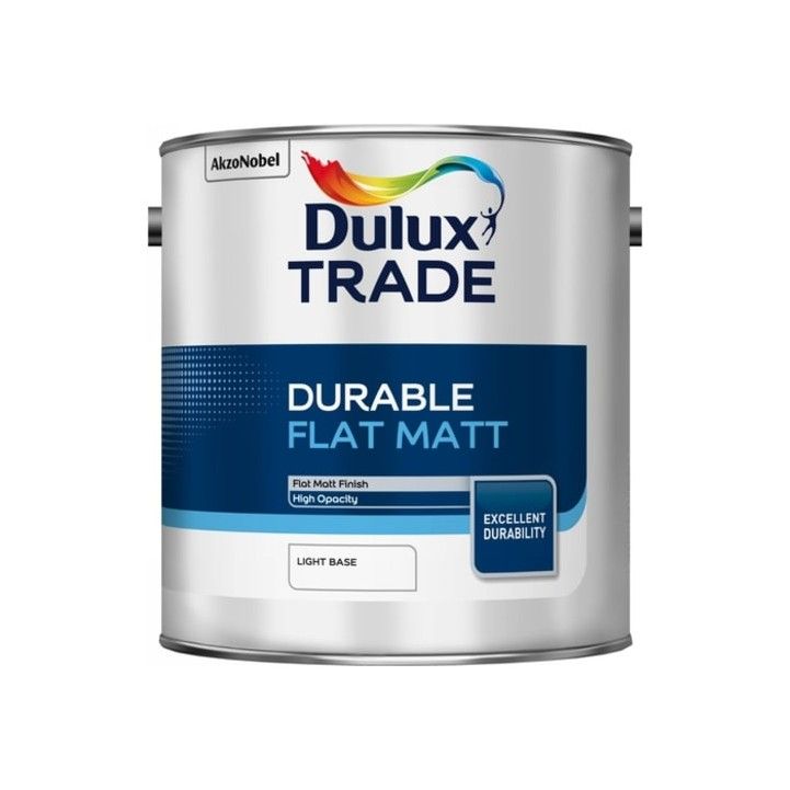 DULUX TRADE DURABLE FLAT MATT EMULSION 5l WHITE 5082008