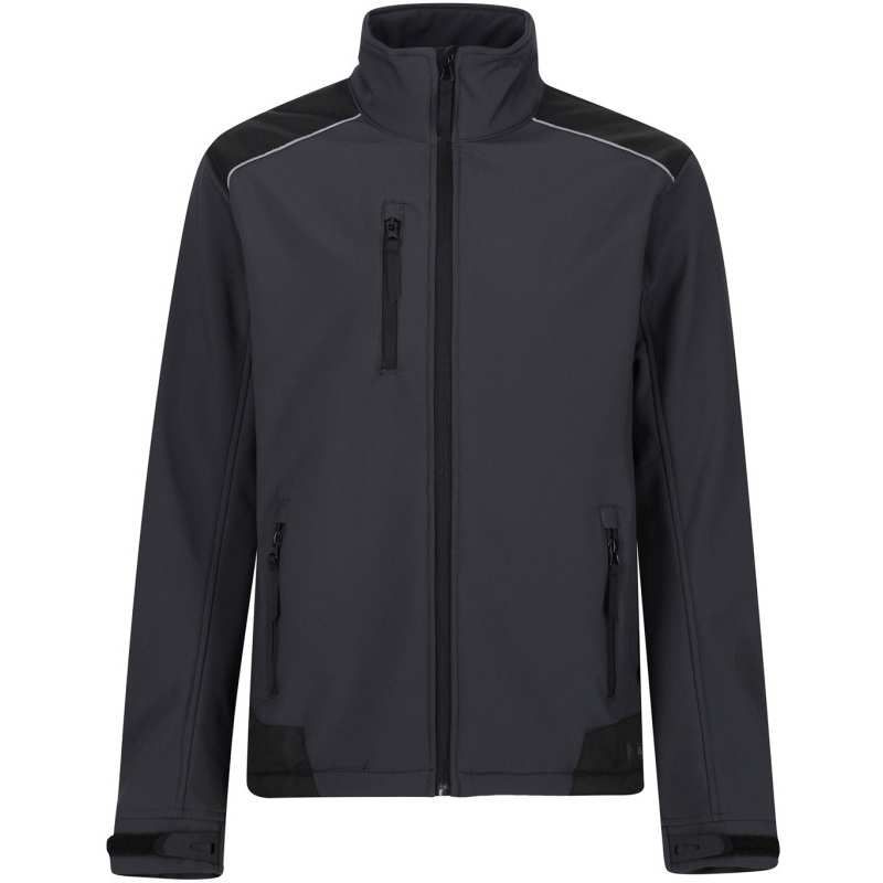 REGATTA TRA651 SANDSTORM SOFT SHELL JACKET GREY LARGE TRA651 03870