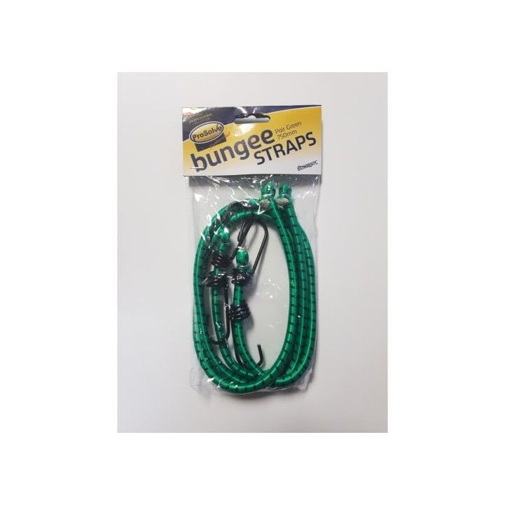 PROSOLVE BUNGEE STRAP GREEN 750mm PAIR BDX1897C