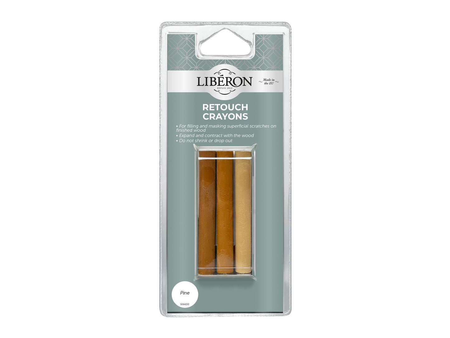 LIBERON SCRATCHED WOOD RETOUCH CRAYONS (PACK 3) PINE LIBRCPN