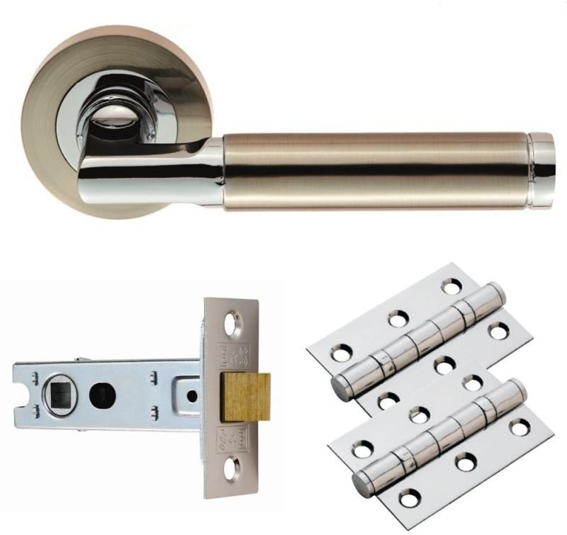 SATIN / CHROME BELAS LATCH PACK BOXED GK006SNCP/INTB