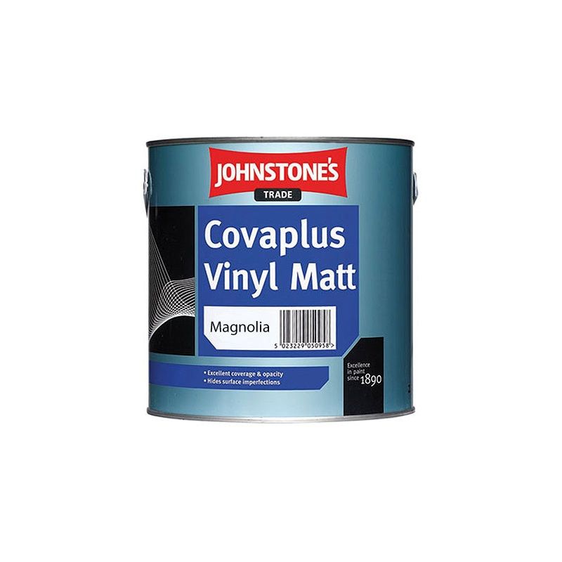 JOHNSTONES COVAPLUS PAINT VINYL MATT 2.5l MAGNOLIA 301454