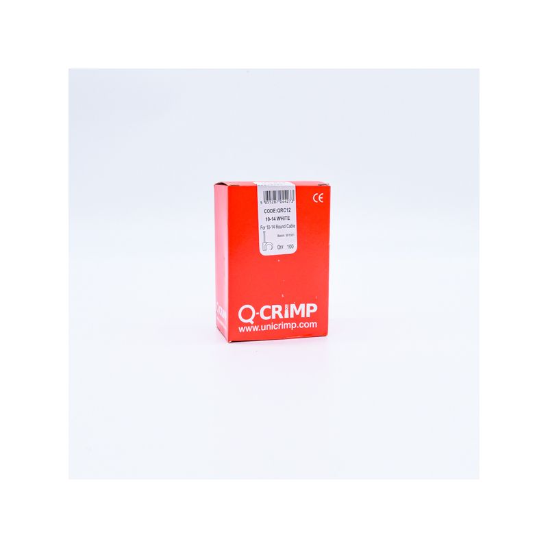 UNICRIMP ROUND CABLE CLIPS 10-14mm WHITE QRC12