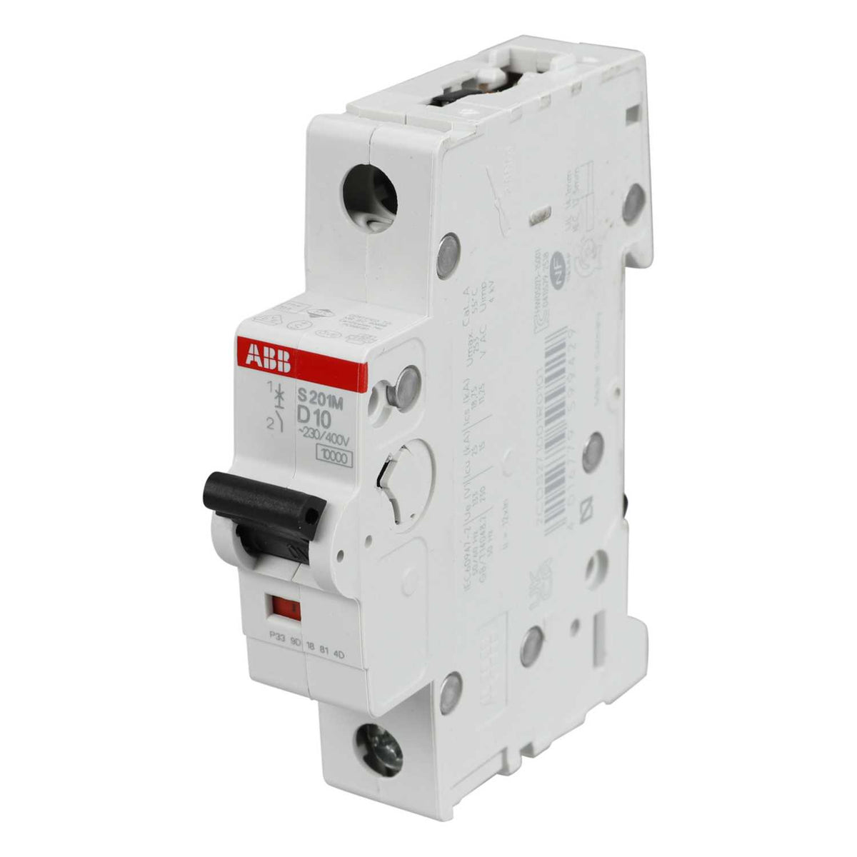 ABB 10A Single Pole 10kA D Curve MCB
