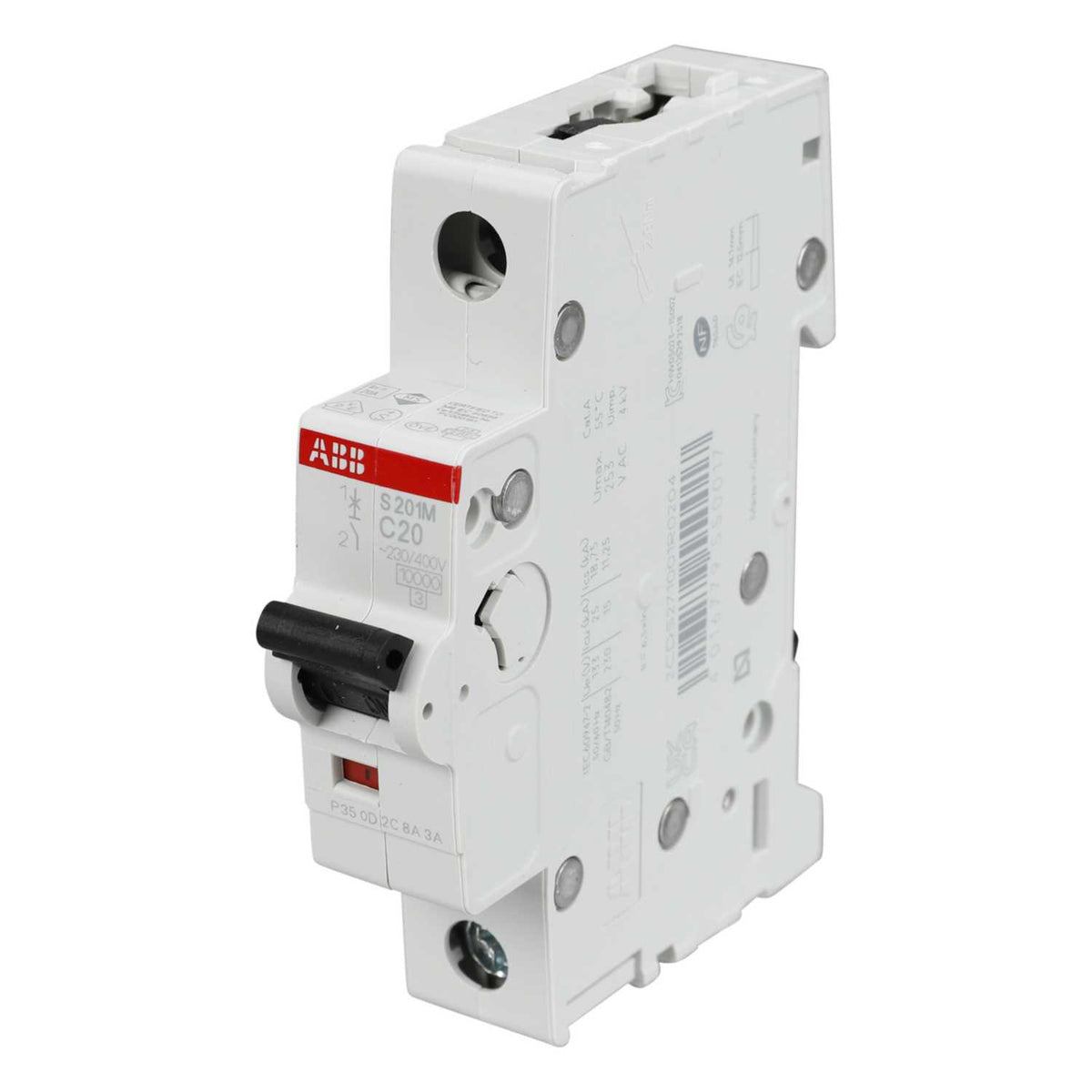 ABB 20A Single Pole 10kA C Curve MCB