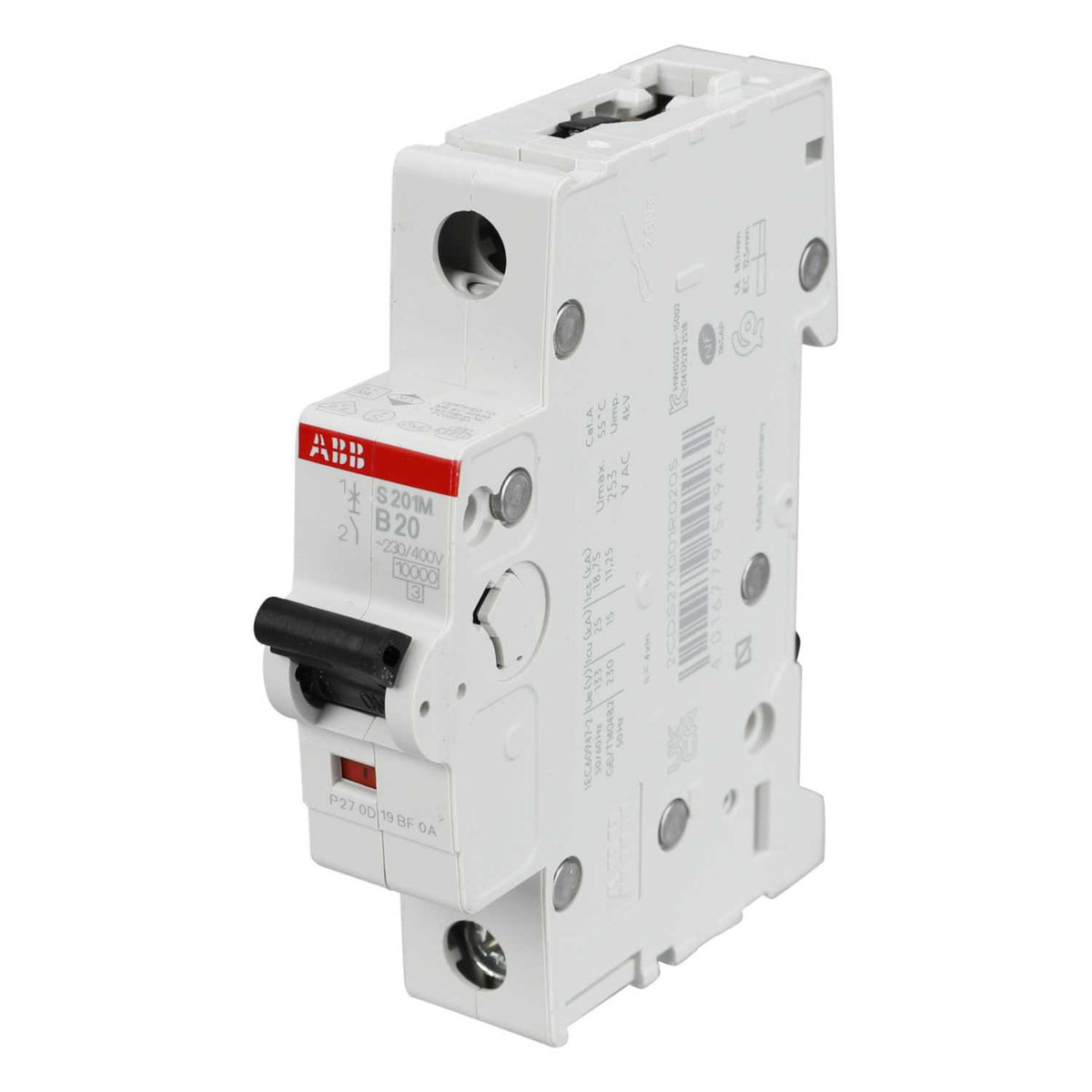 ABB 20A Single Pole 10kA B Curve MCB