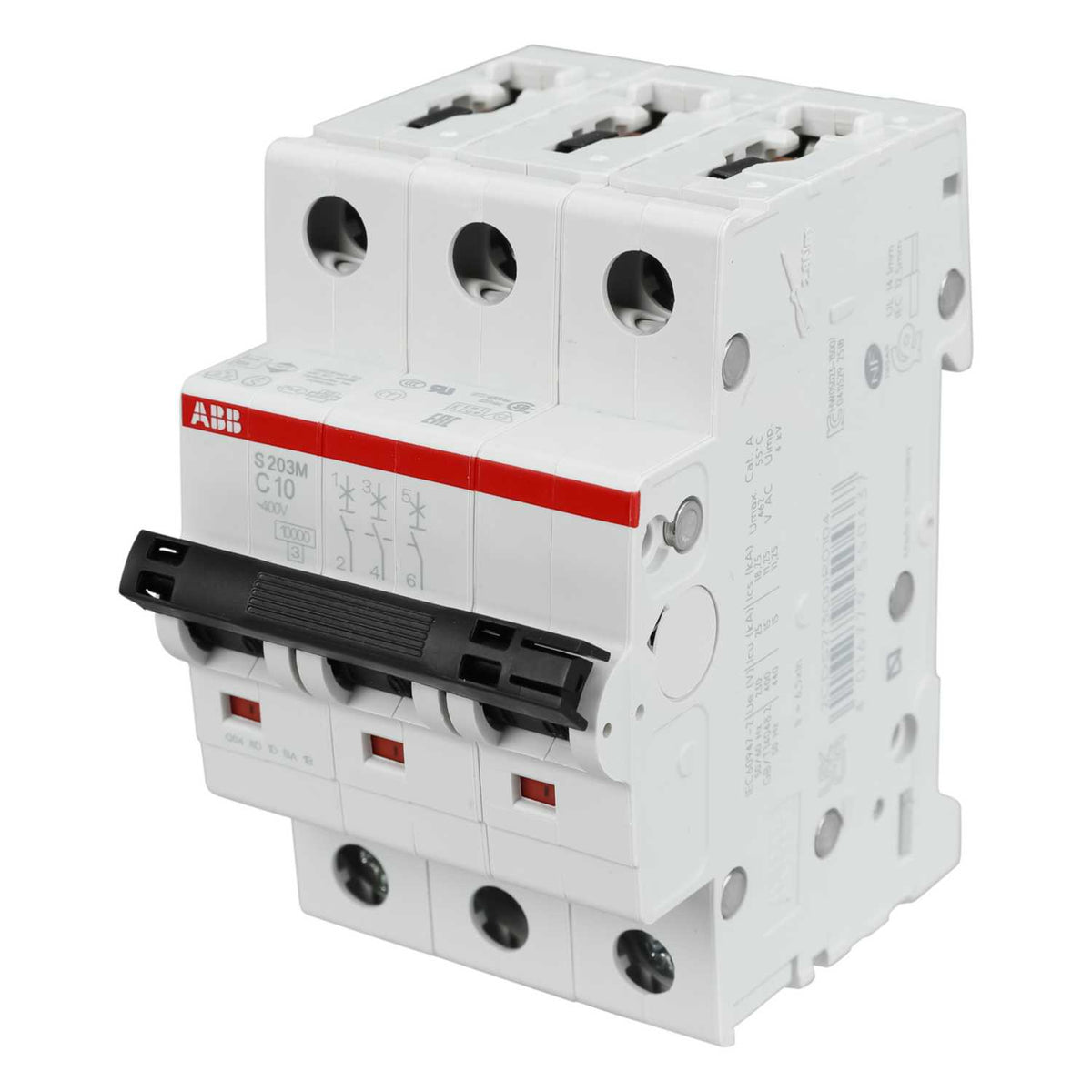 ABB 10A Triple Pole 10kA C Curve MCB
