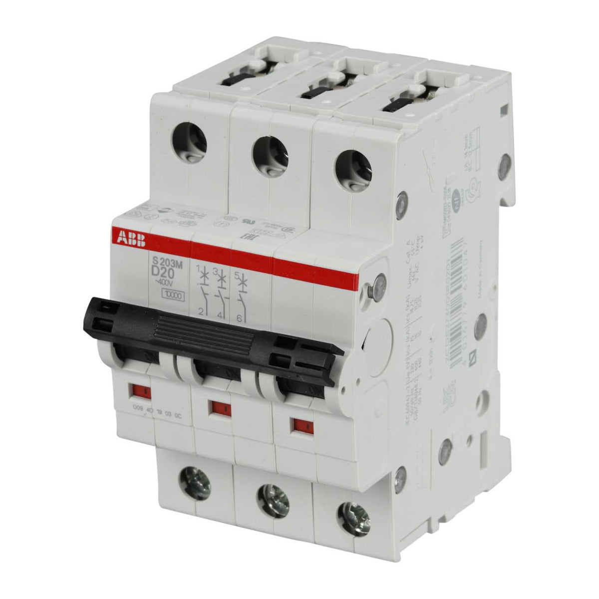 ABB 20A Triple Pole 10kA D Curve MCB