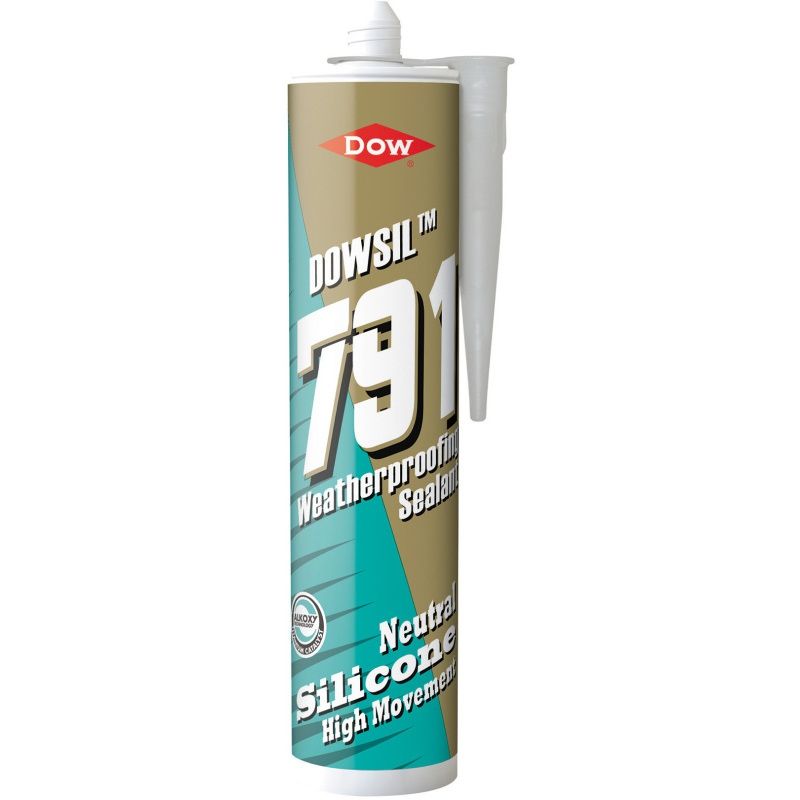 DOW 791 WEATHER PROOFING SILICONE SEALANT 310ml TRANSLUCENT 791T 4028427 CLEAR