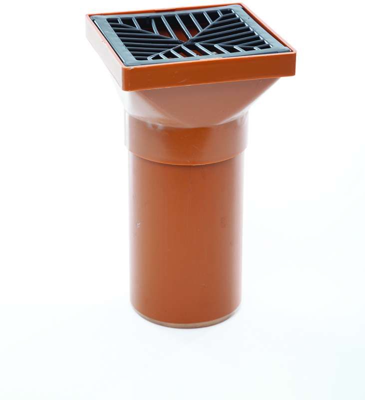 POLYPIPE SQUARE HOPPER SPIGOT END 110mm UG417