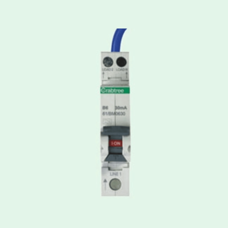 CRABTREE 61/BM0630 1-POLE MINIATURE RCBO B CURVE 6a
