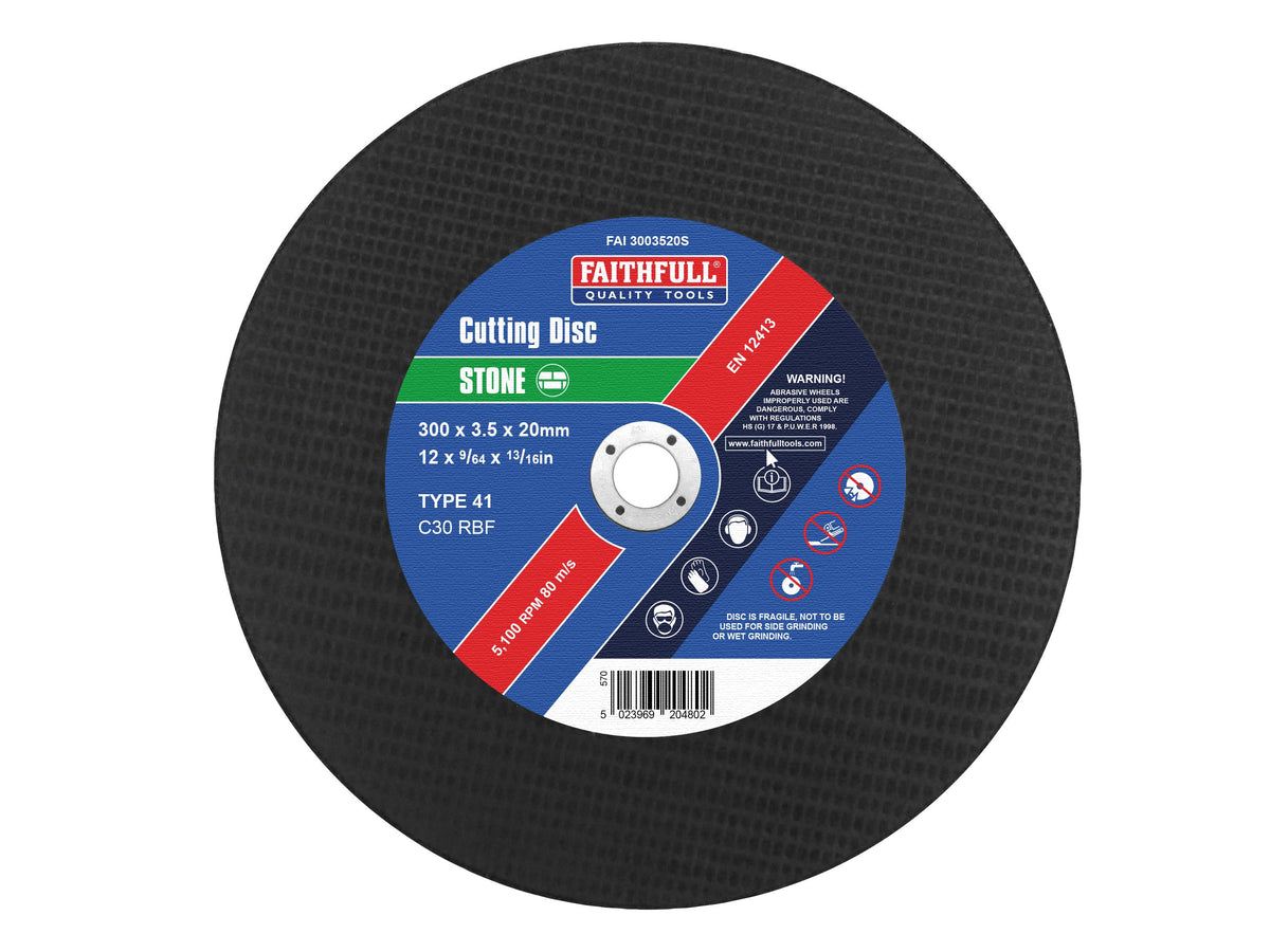 FAITHFULL FAI3003520S STONE CUT OFF DISC 3.5 x 20 x 300mm