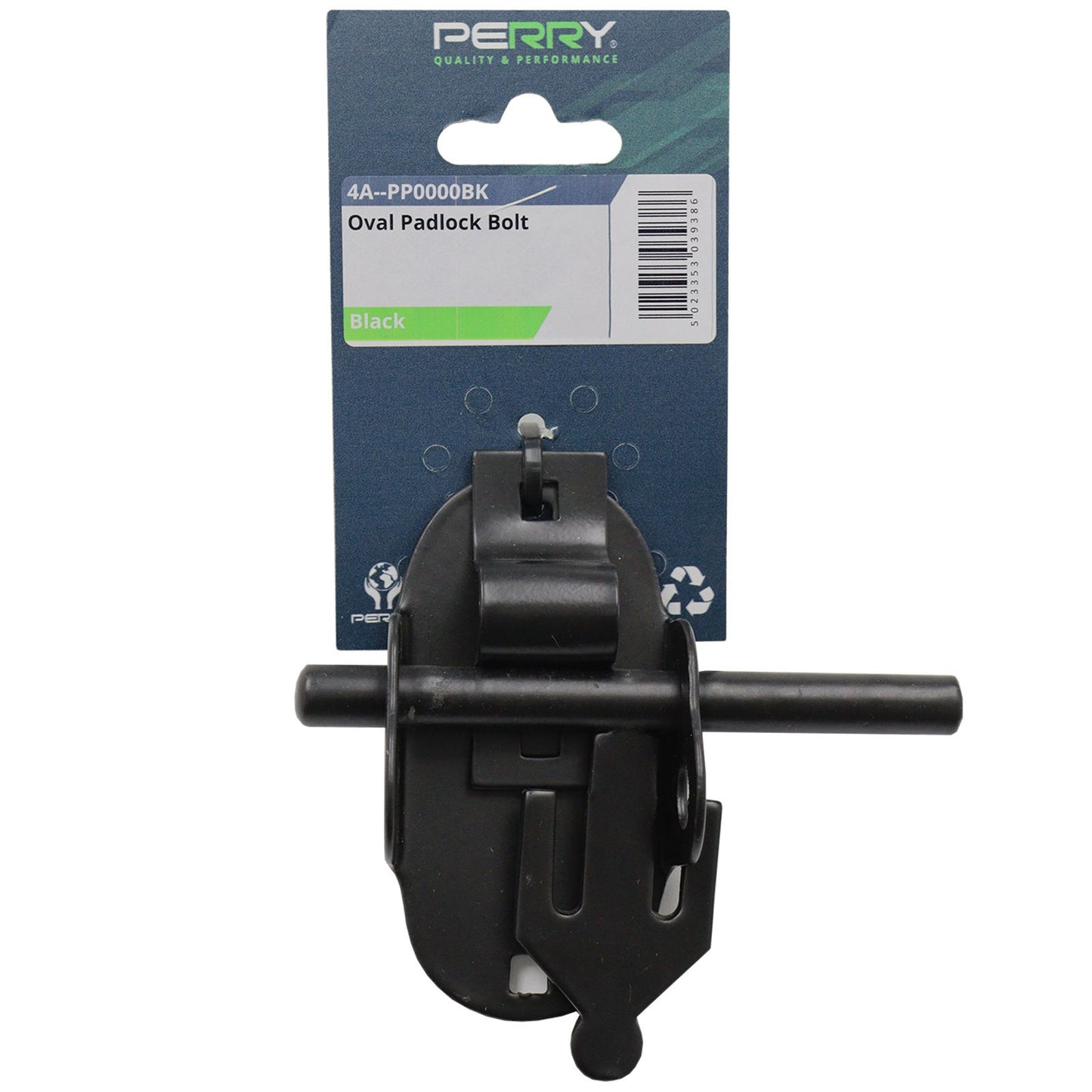 NO 4A BLACK OVAL PADBOLT PREPACKED 4A--PP0000BK