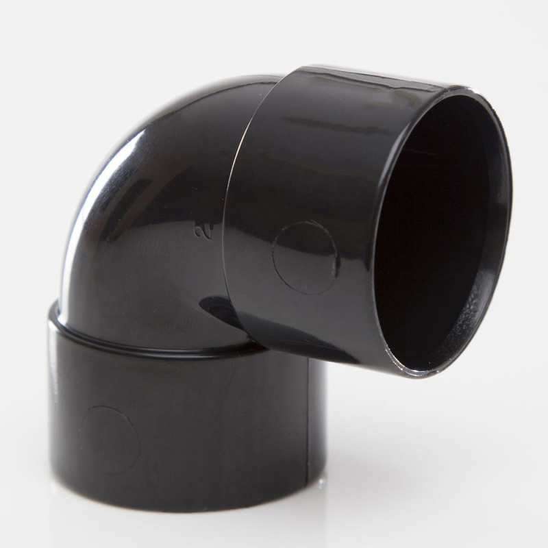 POLYPIPE ABS KNUCKLE BEND 32mm x 90deg WS15 WS15B BLACK