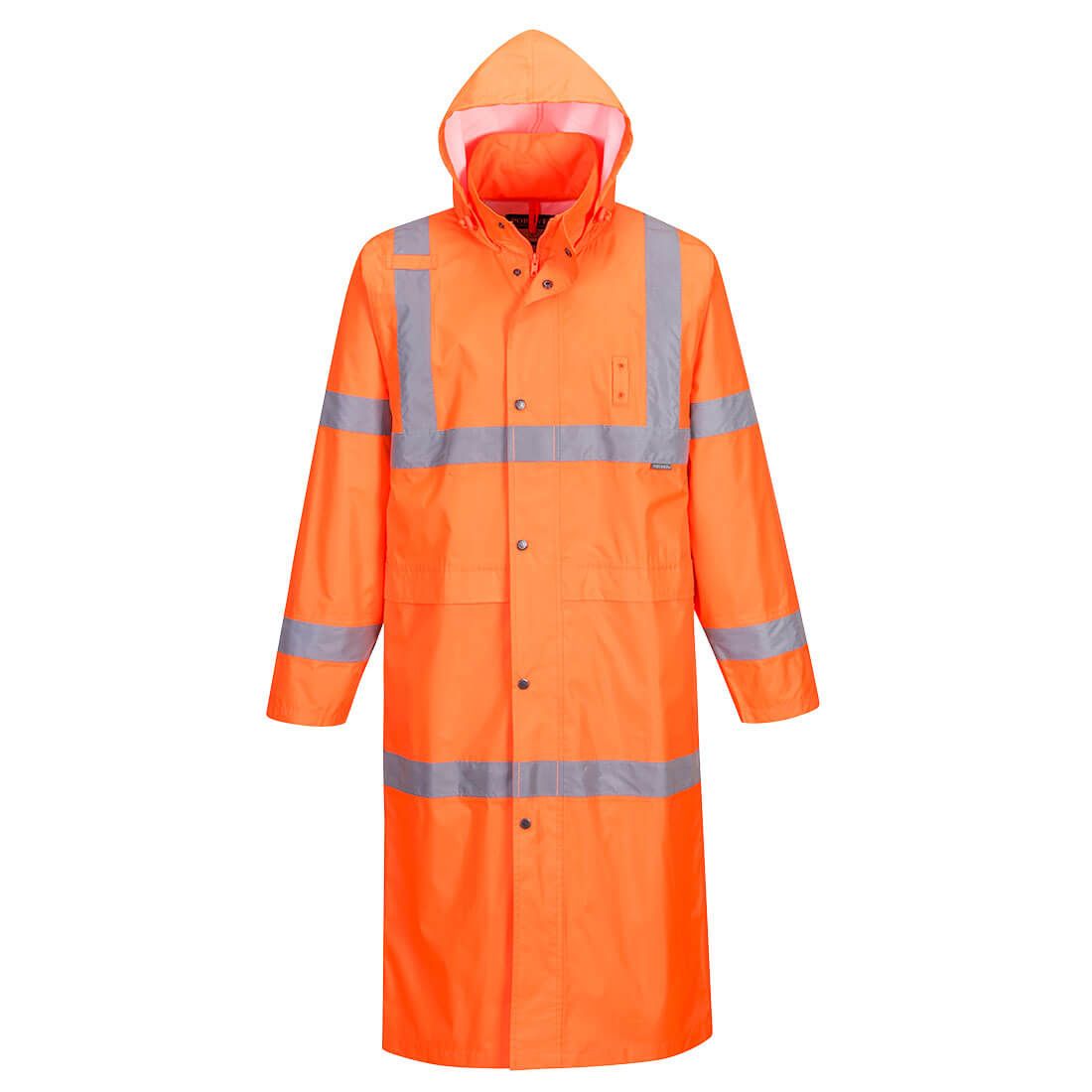 Hi-Vis Rain Coat 122cm , M, R, Orange