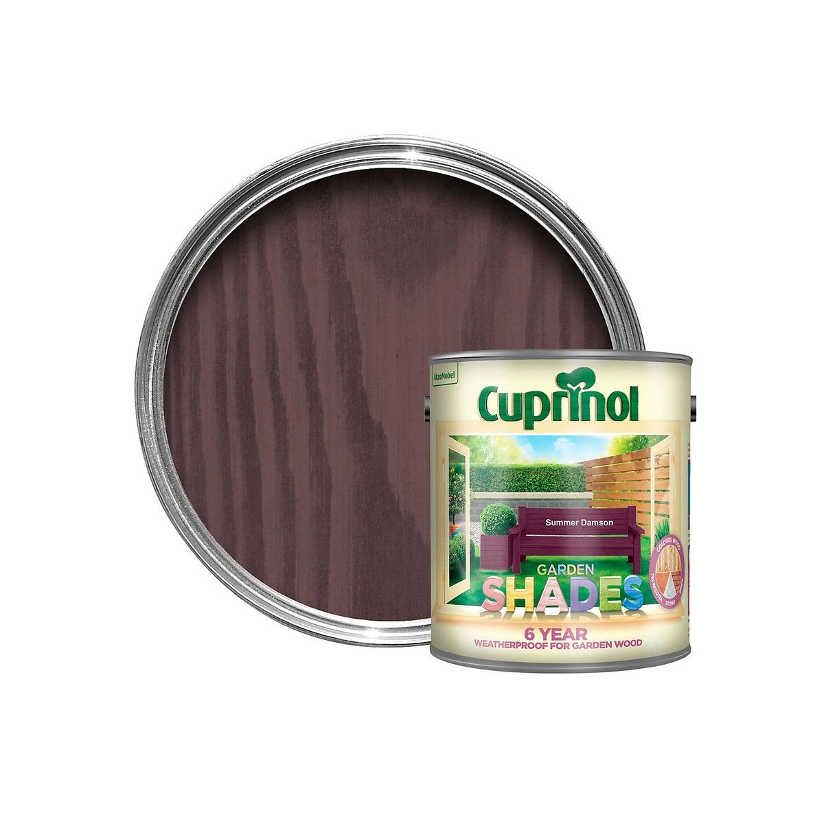 CUPRINOL GARDEN SHADES PAINT 2.5l SUMMER DAMSON 5122396