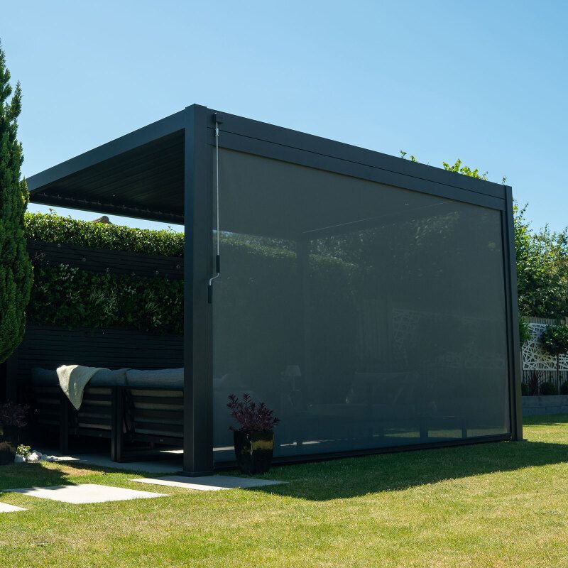 NOVA TITAN PERGOLA PULL DOWN SCREEN 4m GREY N20799