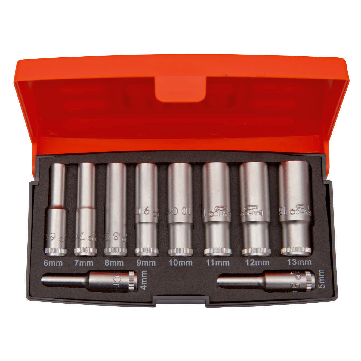 Bahco ¼" Metric Deep Socket Set (10 Piece)