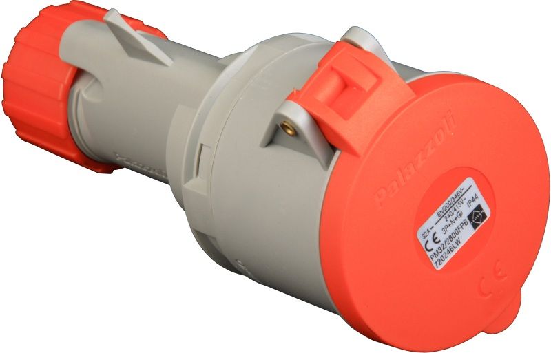 LEWDEN PM32/2800FPB CONN IP44 32A 415V 3PN+E RED