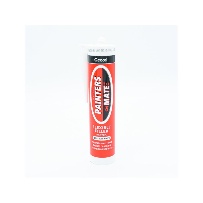 GEOCEL PAINTERS MATE 310ml FLEXIBLE ACRYLIC DECORATORS FILLER BRILLIANT WHITE 2939444/C05