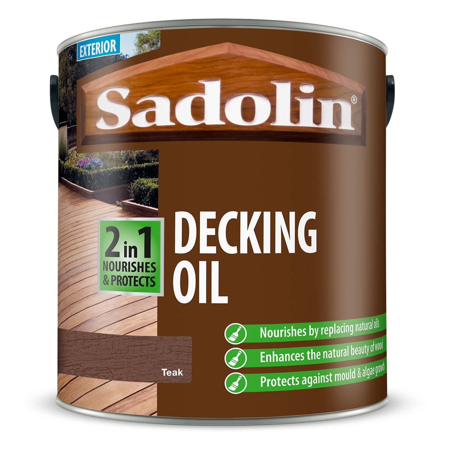 SADOLIN 2 IN 1 DECKING OIL 2.5l TEAK 5096474