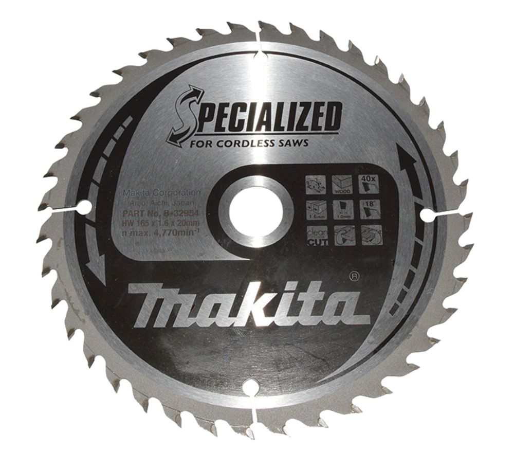 MAKITA B-32954 CIRCULAR SAW BLADE 40TX20X165MM