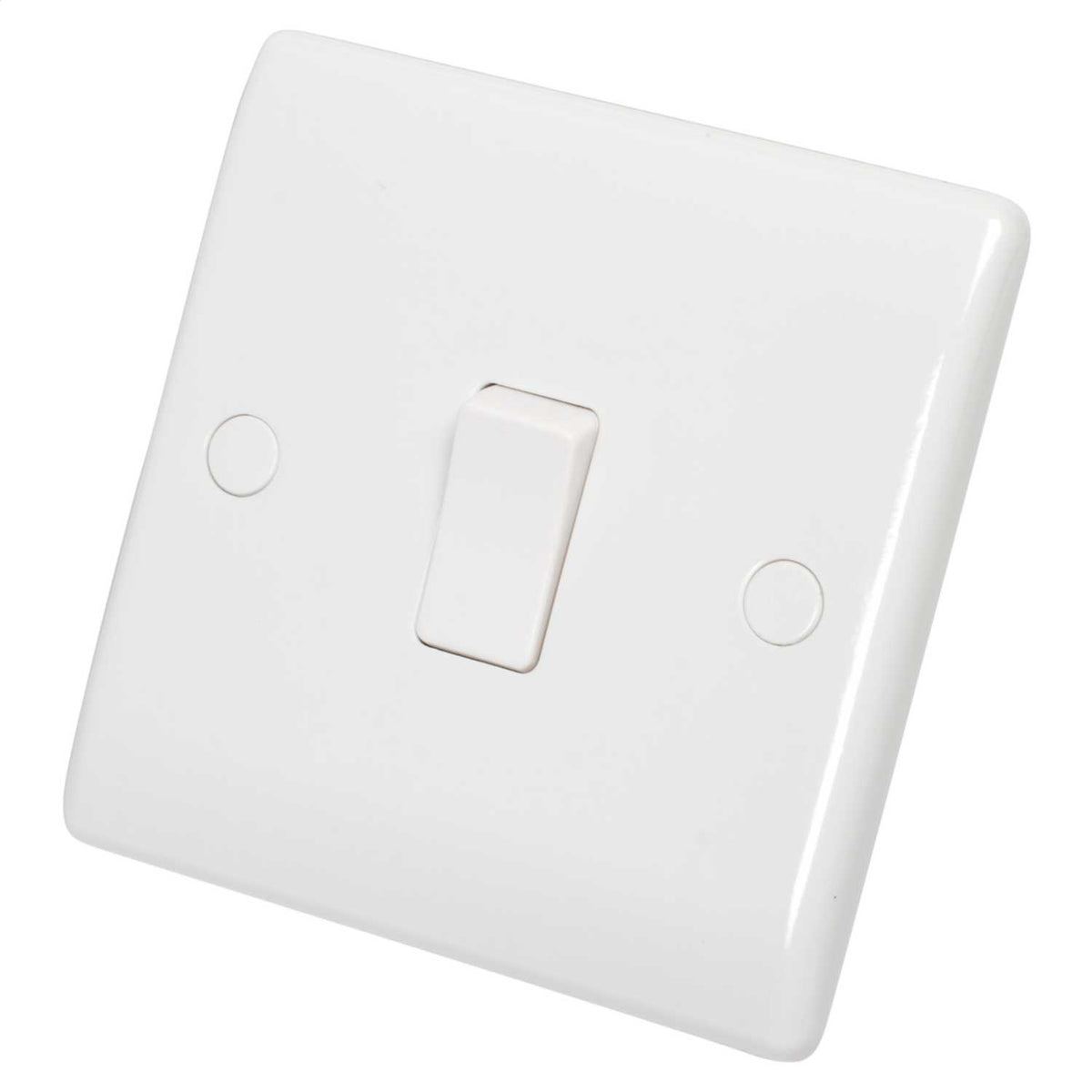 BG Nexus 10A 1 Gang 1 Way Light Switch White