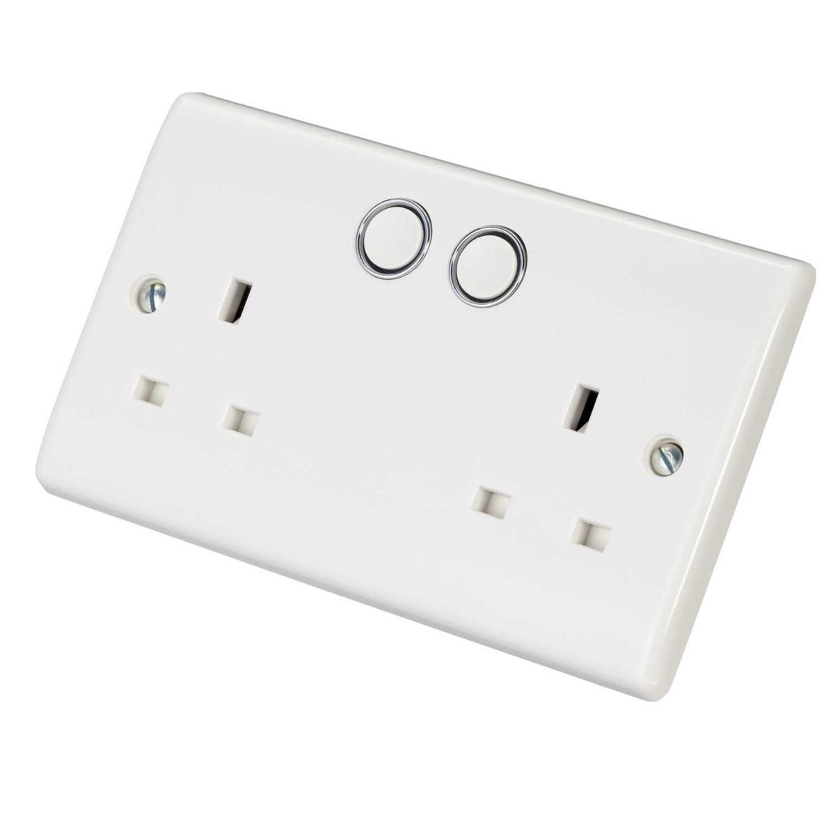 BG 13A 2 Gang Smart Switched Socket White