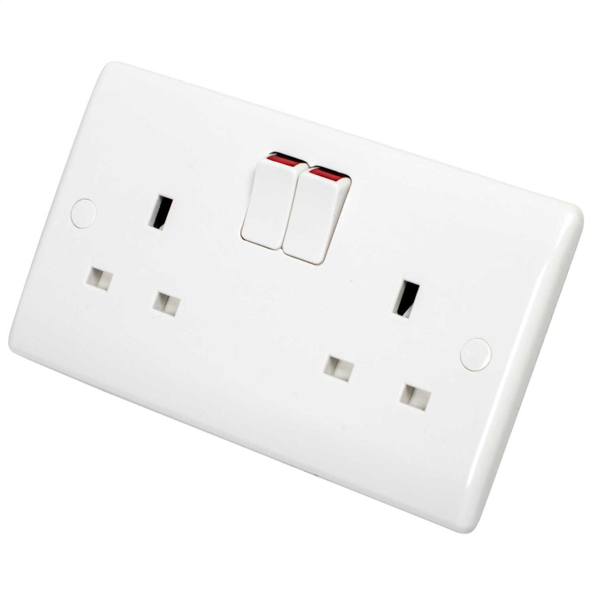 BG Nexus 13A DP 2 Gang Switched Socket White