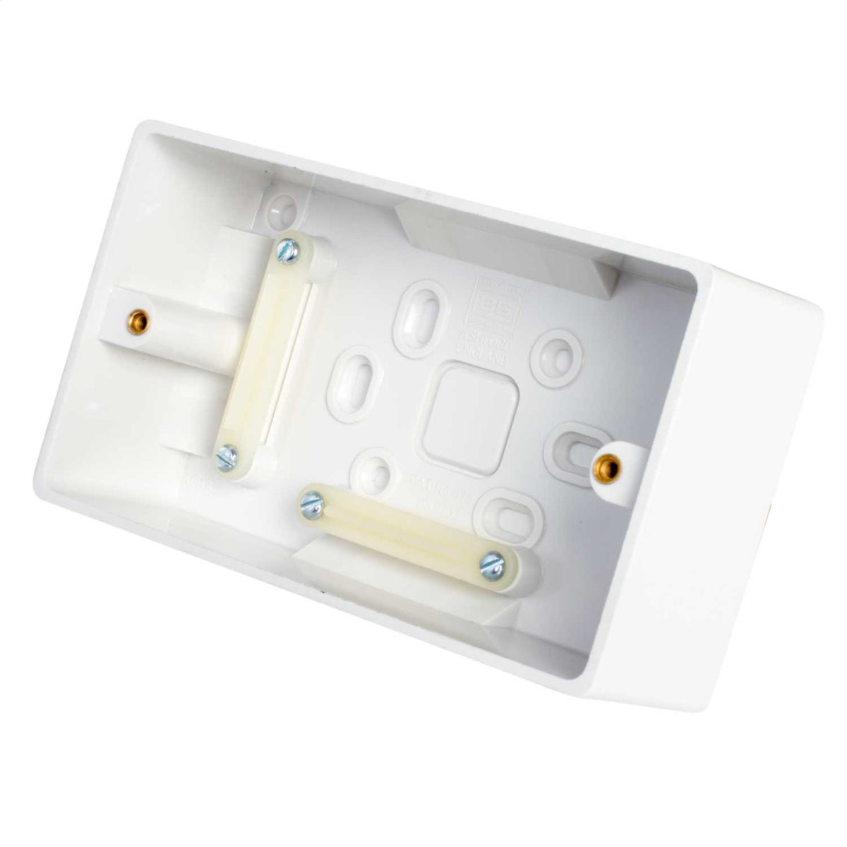 BG 2 Gang 50mm Pattress Back Box White